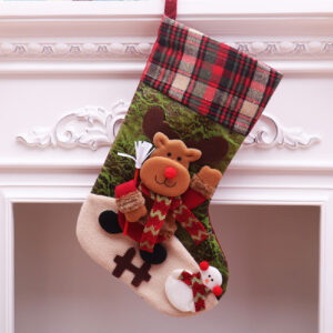 Plaid extra large sock deer [47*29cm110g]