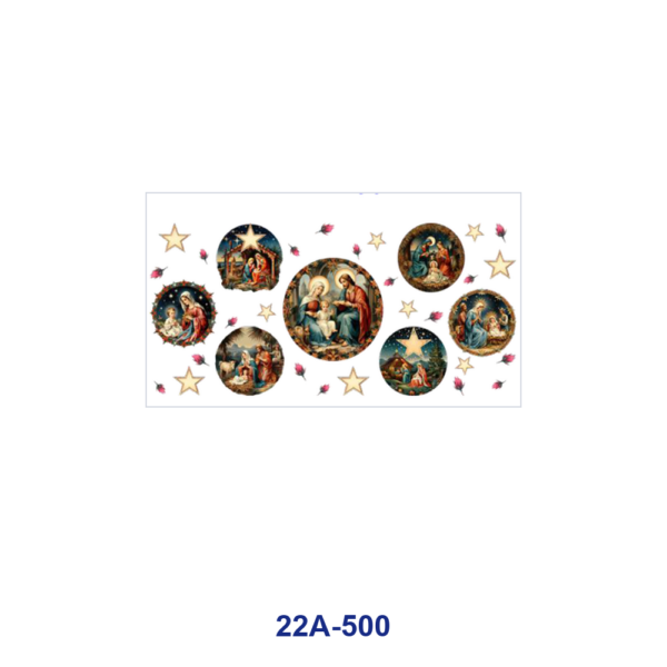 oly-f23bc7f4d6b9ecbde8a4ac88429e7623 Wholesale 5pcs Watercolor Golden Star Crescent Moon Retro Dome Village Character Mixed Decor Prints 16oz Cup UV DTF Wraps