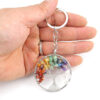 oly-f251dd397861e15077f70f36b4272940 Wholesale Tree of Life Natural Crystal Chips Keychain Pendant Fashion Jewelry Accessory Gift for