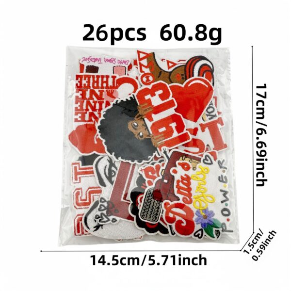 Wholesale Polyester Red Cartoon Sisterhood Embroidered Patch - Fashion Decorative Accessory for Bags and Clothes