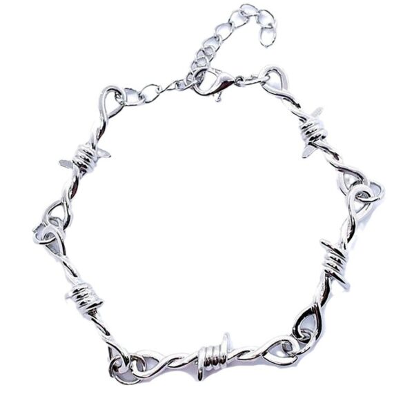 Wholesale Gothic Punk Barbed Wire Thorn Necklace Unisex Stylish Jewelry Accessory