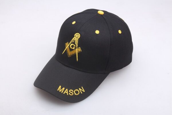 Wholesale Masonic Embroidered Baseball Cap Cotton Black Sun Hat for Party Gift