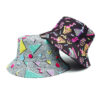 oly-f2a80c6faaa284c3e1e10e1b698b56f6 Wholesale Trendy Geometric Graffiti Fisherman Hat Wide Brim Sunscreen Women Fashion Accessory