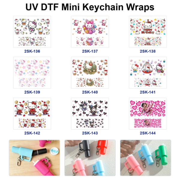 oly-f2ade040ea110750cb847d524d3ffdf9 Wholesale 8pcs Cartoon Cat Mini Cup Keychain Sticker OLY Exclusive
