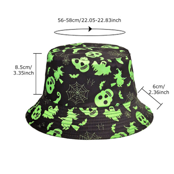 oly-f2cc1c2631f0de615bf898480463cdc8 Wholesale Trendy Halloween Skull Print Fisherman Hat Double Sided Sun Hat Fashion Accessory Gift