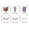 Wholesale Football Theme Embroidered Patch DIY Iron-On Badge for Shoes Hats Gift Craft Supply