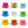 Wholesale Patent Leather Reversible Fisherman Hat Two Sided Wear Sun Protection Foldable Casual Unisex for Resale