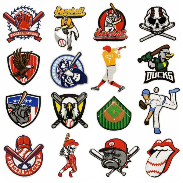 Wholesale Polyester Thread Cartoon Baseball Embroidered Patch Decorative Accent for Resale
