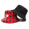 oly-f2fd9479ad35feb4216bc6dc1fd68ff8 Wholesale Fashion Fisherman Hat with Santa Claus Plaid Unisex Sun Hat for Outdoor and Party Use