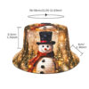 Wholesale Christmas Snowman Bucket Hat Trendy Casual Sun Protection Fashion Accessory for Gift
