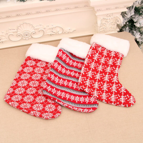 Wholesale Christmas Striped Stocking Red White Large Size Holiday Gift Bag Resale
