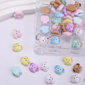 oly-f31b607eec789b954ef887f4f549ae3f Wholesale Acrylic Electroplated Puppy Dog Head Beads DIY Phone Chain Charms Fashion Decorative Accessory for Craft Supply Boutique Resale