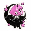 Wholesale Gothic Style Iron-On Embroidery Patch Dark Pink Decorative DIY Accessory
