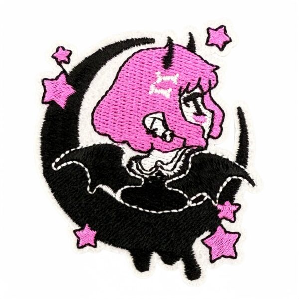 Wholesale Gothic Style Iron-On Embroidery Patch Dark Pink Decorative DIY Accessory