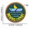 Wholesale Boutique Cartoon Outdoor Adventure Embroidered Round Patch Polyester Thread Decorative Badge