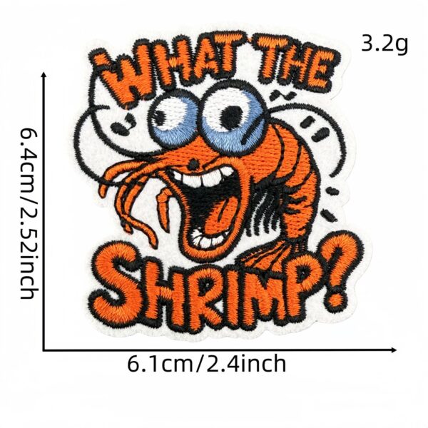 oly-f33bad37967cf868e6ffa640bbc473f7 Wholesale Cartoon Animal Embroidered Patches – Shark & Shrimp Theme, Decorative Accent for Boutique Resale