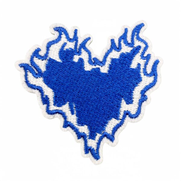 oly-f3450261419df5506019162276e188ff Wholesale Decorative Flame Heart Fabric Patch Set - 16 Pieces Polyester Thread Iron-On DIY Accessory