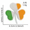 Wholesale Irish Green Clover Embroidered Iron-On Patch Stylish Clothing Decorative Accessory Gift