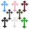 Wholesale Colorful Cross Embroidered Patch Decorative Fabric Sticker for Clothing Home Decor