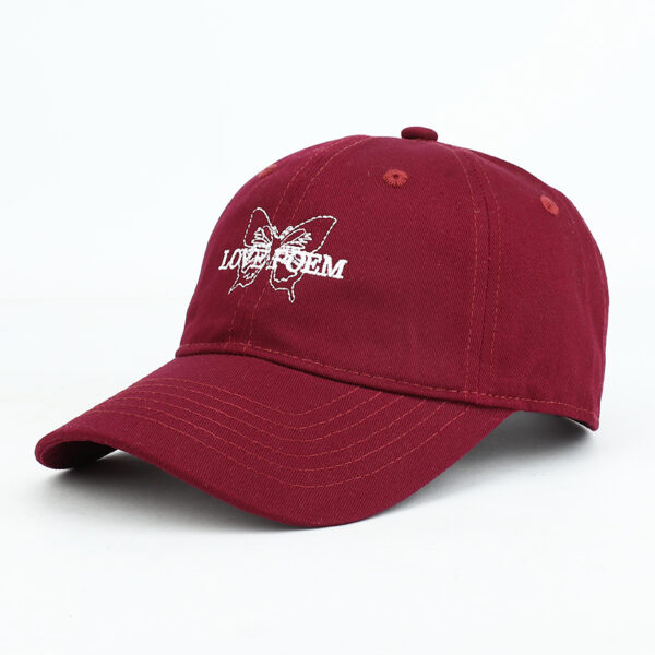 oly-f397fa8839ce4164cd8667becd1965d0 Wholesale Butterfly Embroidery Baseball Cap Trendy Unisex Casual Adjustable Hat for Daily Wear