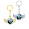 Wholesale Starry Night European Style Rhinestone Keychain Zinc Alloy Bag Charm Pendant