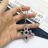 Wholesale Fashion Rhinestone Cross Pendant Keychain Decorative Car Accessory
