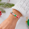 oly-f3b67cf9a2d1716eb5bd8ae8f96b8072 Wholesale Christmas Snowflake Handmade Soft Clay Beaded Bracelet Fashion Jewelry Boutique Resale