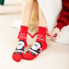 Wholesale Christmas Couple Socks Anime Cartoon Pattern Winter Gift Casual Socks