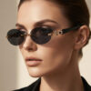 oly-f3b983c393483106f2c9e9a04d59921e Wholesale Rimless Retro Oval Sunglasses UV400 Street Style Fashion Sun Glasses