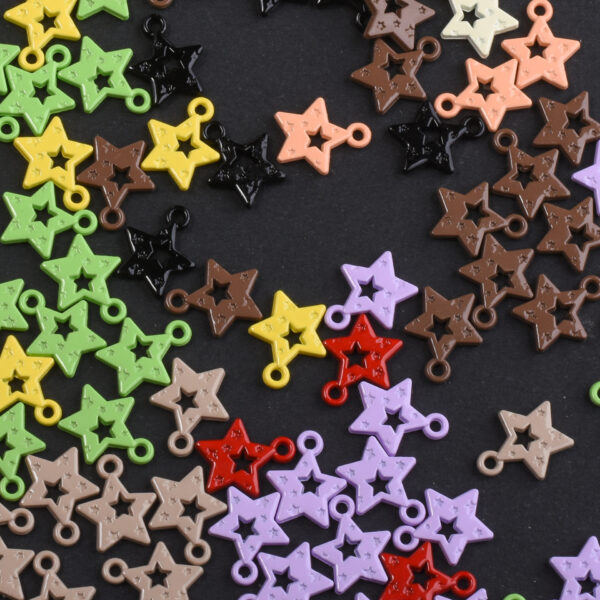 oly-f3b9b685128fb75093db1b51447c880a Wholesale Star Alloy Pendant Mixed Colors Electroplated DIY Jewelry Accessory for Necklace Keychain