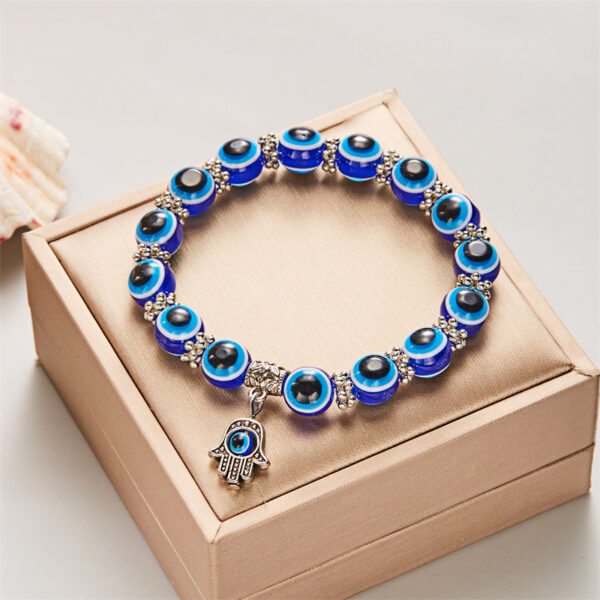 oly-f3cdaa4cbc02cb70bbbc80974f21bd13 Wholesale Handmade Resin Evil Eye Hand of Fatima Bracelet Tourist Souvenir Jewelry Accessory
