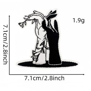 Black skull cloth patch 8#