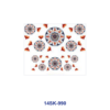 Wholesale 2/4/8pcs Vintage Round Geometric Boho Floral Print Mini Cup Keychain Sticker