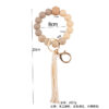 oly-f3e1bf2bfb15904b789551d632384c39 Wholesale European Style Silicone Bead DIY Bracelet Keychain with Leather Tassel Fashion Jewelry Accessory Gift