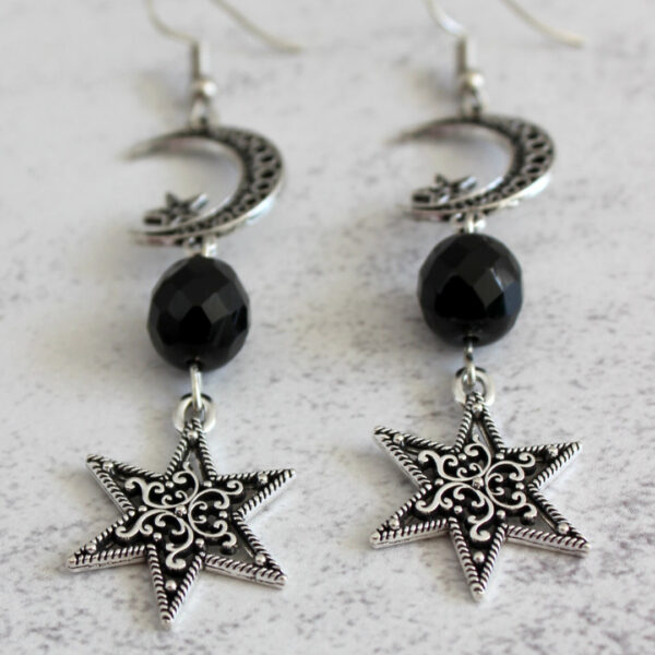 Wholesale Star Moon Sun Earrings Set Fashion Drop Dangle Earrings Retro Geometric Zinc Alloy Jewelry Accessory Boutique Resale
