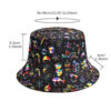 oly-f40e314777eae5d8fbe58b336807ab6a Wholesale Christmas Retro Printed Double Sided Fisherman Hat Sun Protection Fashion Accessory Gift