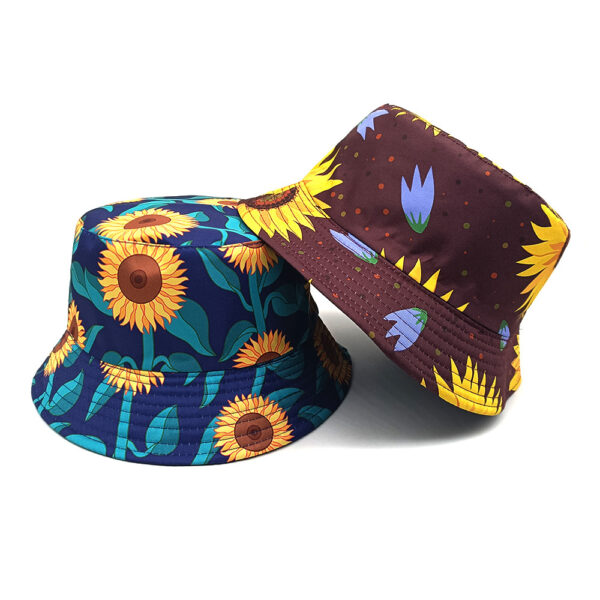 Wholesale Cartoon Frog Print Bucket Hat for Beach Travel Sun Protection