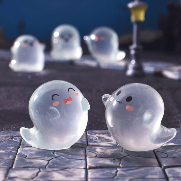 oly-f4191be0b5eb7254c2ae2d4b5c50be14 Wholesale Resin Halloween Glowing Ghost Ornament DIY Desktop Decor Party Favor Gift