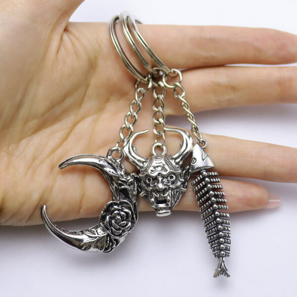 Wholesale Fish Bone Keychain Pendant Zinc Alloy Retro Style Bag Charm Decorative Accessory