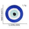 oly-f42fbf34bf0fdabb2a7db44b06565f68 Wholesale Evil Eye Iron-On Patch Blue Round Polyester Decorative Accent for Coats