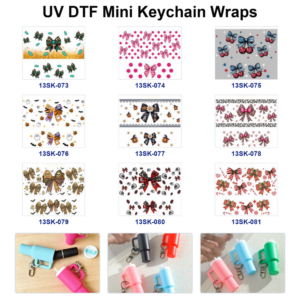 Wholesale 8pcs Cute Bow Charm Mini Cup Keychain Sticker
