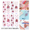 oly-f447366102067c190a6b75f9e041da32 Wholesale 2/8/16pcs Cute Pink Flamingo Float Cow Floral Series UV DTF Pen and Bookmark Stickers