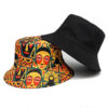 oly-f44ad8512f1404a81b4574f6f9a62fb3 Wholesale Retro Print Double Sided Fisherman Hat Sunscreen Function Stylish Outdoor Accessory