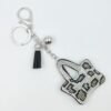 Wholesale Leopard Print Velvet Rhinestone Keychain, Bag Charm with Tassel, Fashion Accessory for Purse Car Key