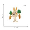 Wholesale Polyester Embroidery Patches Cute Rabbit Frog Animal Designs for Women's Clothing Decoration