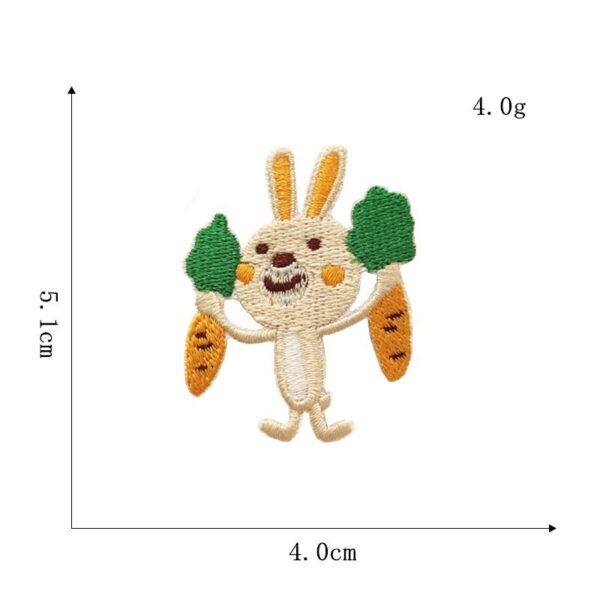 Wholesale Polyester Embroidery Patches Cute Rabbit Frog Animal Designs for Women's Clothing Decoration