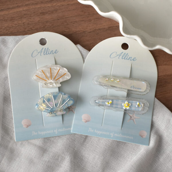 Wholesale Acrylic Starfish Shell Hair Clips Ocean Design Hair Accessory for Everyday Styling