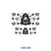 Wholesale 8pcs Gothic Girl Black Rose Mini Cup Keychain Sticker