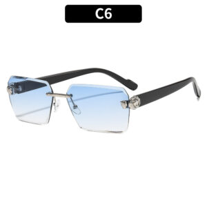 C6-Silver Frame Double Blue Film