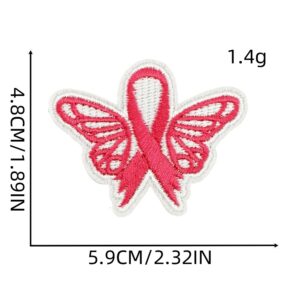 Pink ribbon cloth stickers 3#